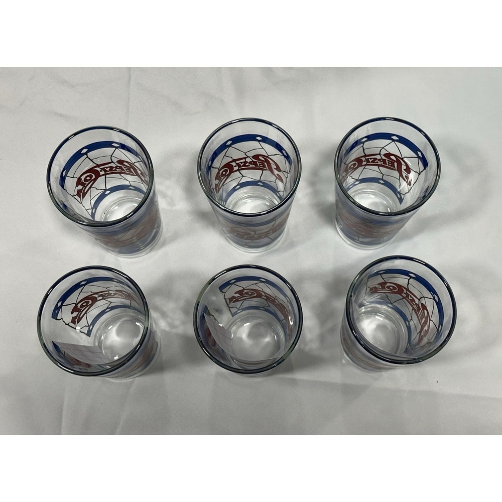 Set of 6 Vintage Pepsi Cola Glass 1970's Tiffany‎ Style-Stained Glass 16 oz. - Picture 4 of 6